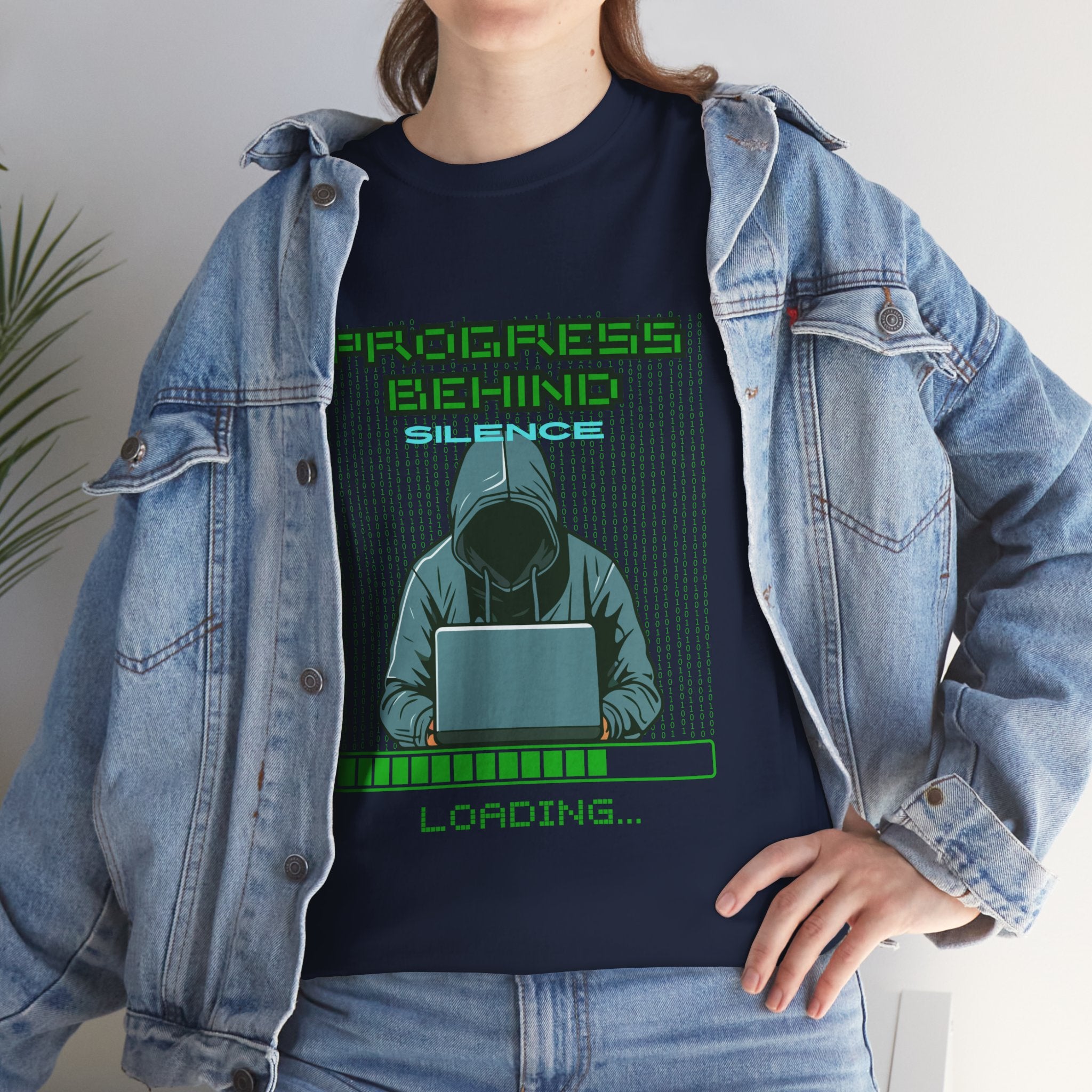 Programmer Behind the Screen T-Shirt – Hoodie Graphic Tee (Loading Bar) - Conscience Garment