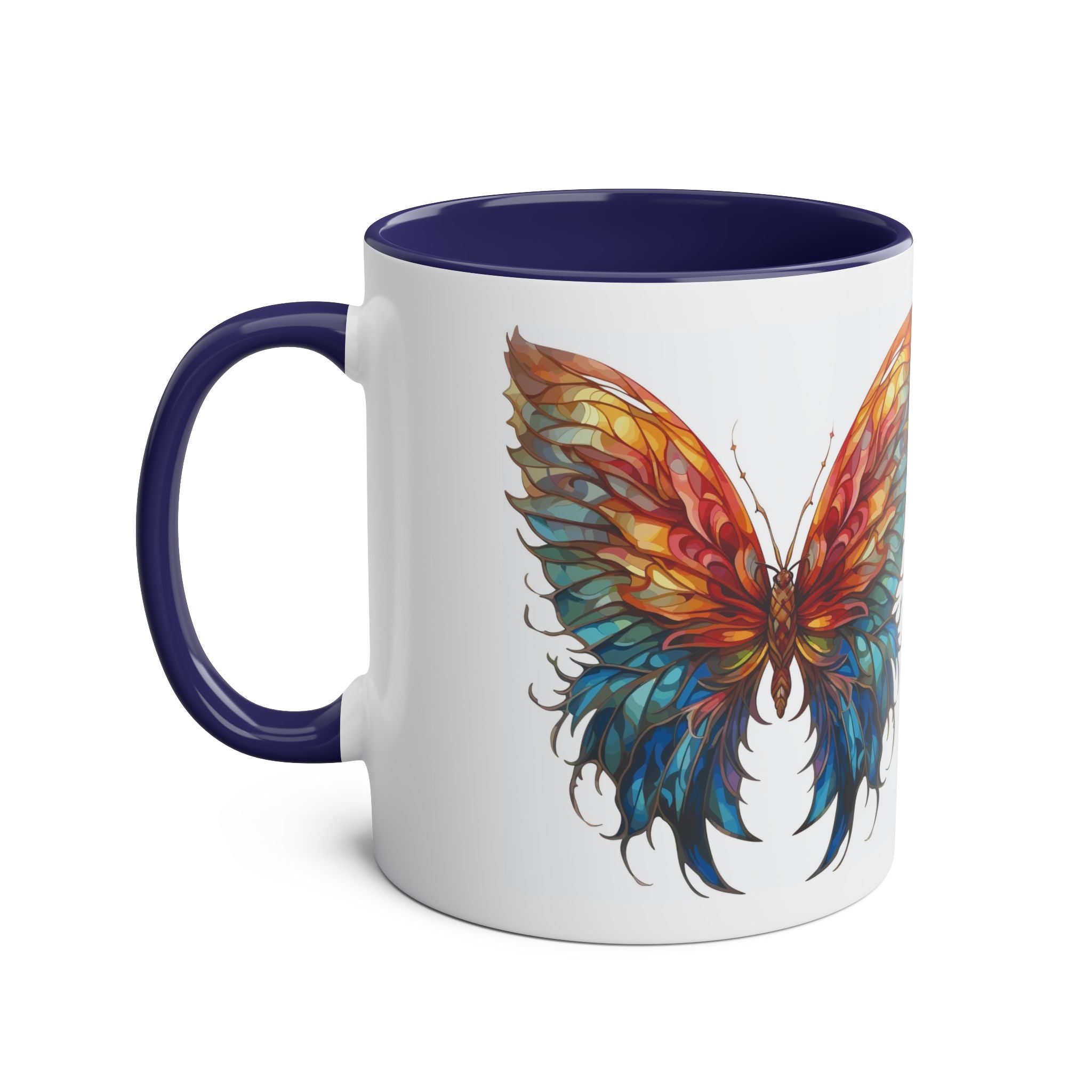 Butterfly Two-Tone Coffee Mug, Birthday Gift, 7 Colors