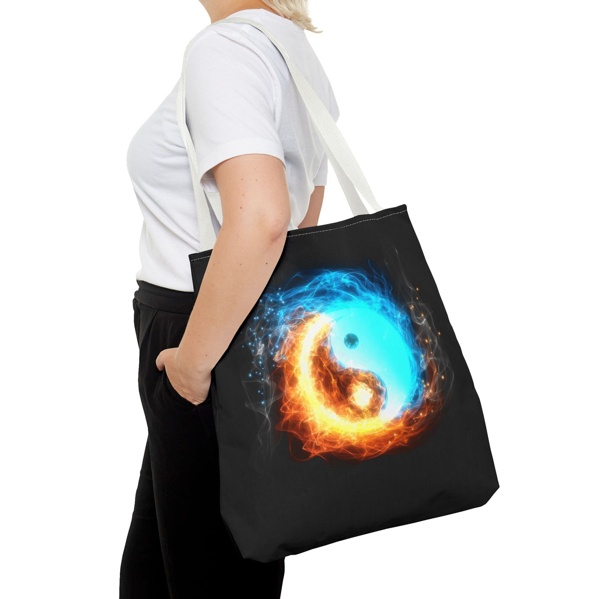 Fire and Ice Yin Yang Tote Bag