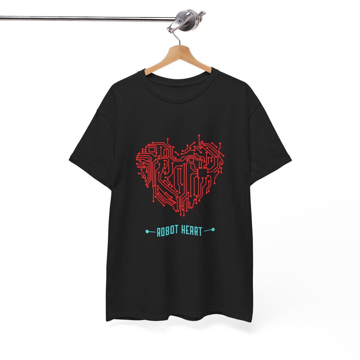 Tech Heart T-Shirt — 'Robot Heart' Circuit Board Graphic - Conscience Garment