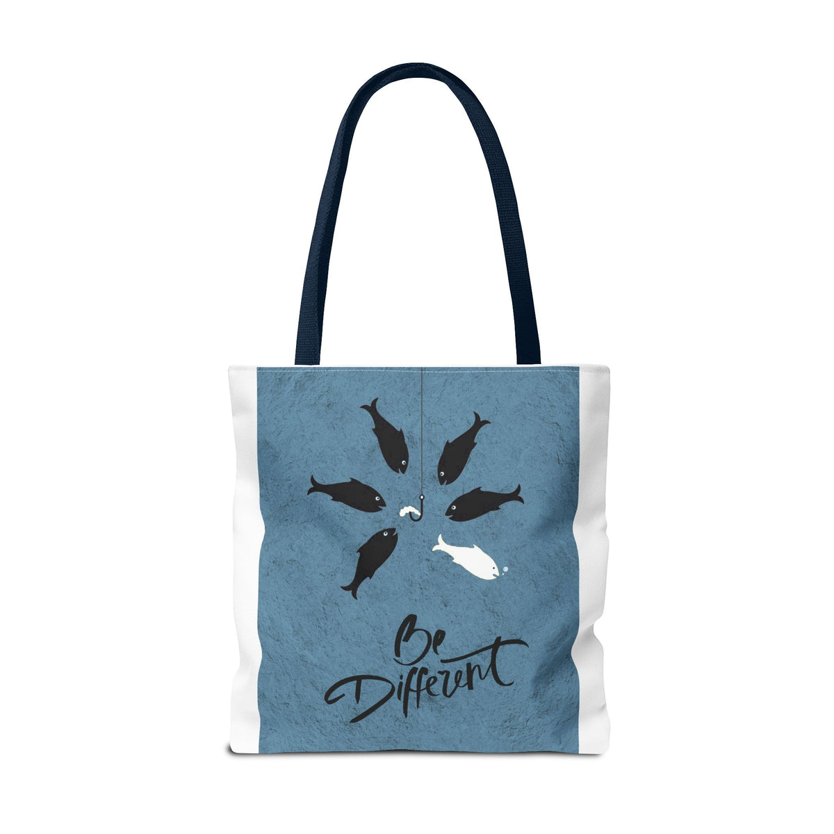 Be Different Whale Tote Bag — Inspirational Ocean Animal Canvas Tote