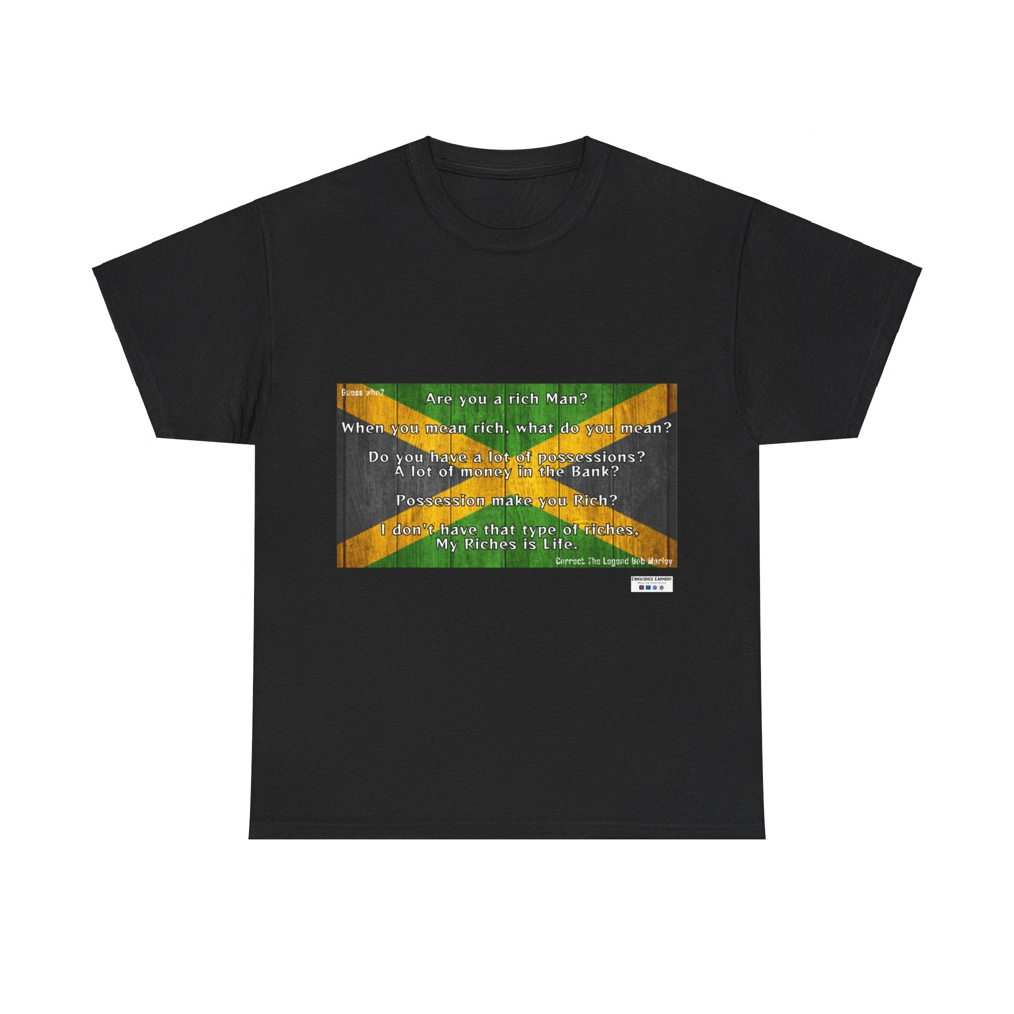 Bob Marley, T shirt, Jamaica, Flag, Gift, Mindfulness, Motivation, Inspiration, Conscience Garment, Wearing, Positive, White