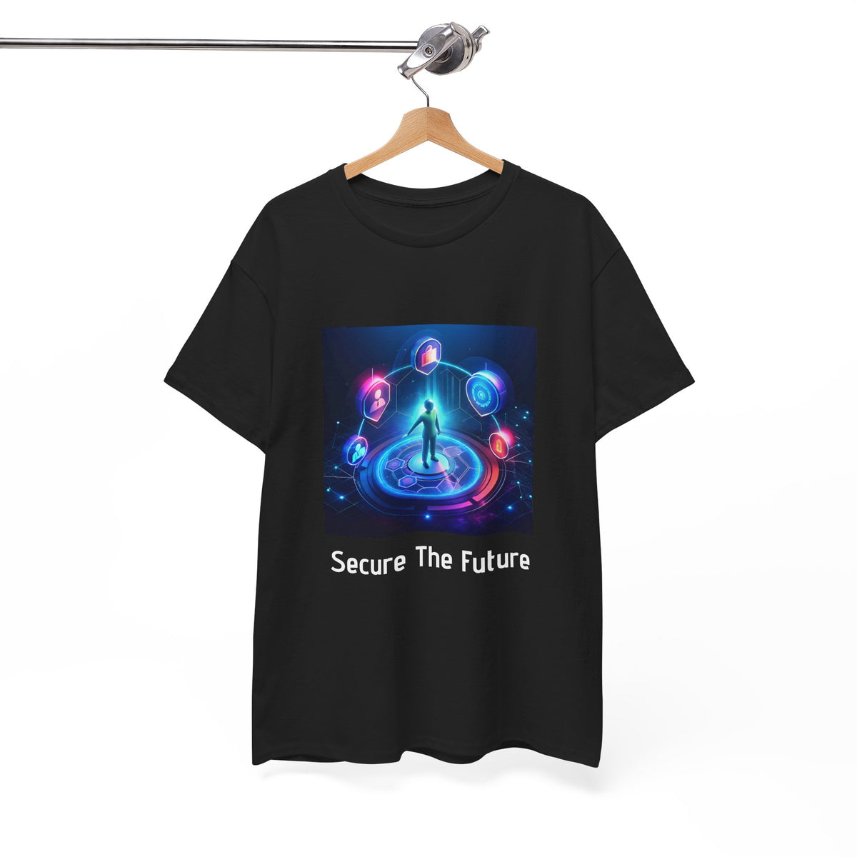 T-Shirt — "Secure The Future" Cybersecurity Futuristic Graphic Tee - Conscience Garment