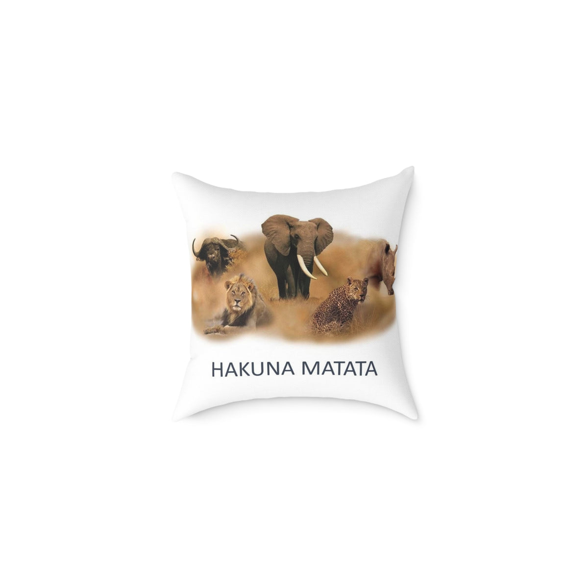 Hakuna Matata Safari Animal Square Pillow