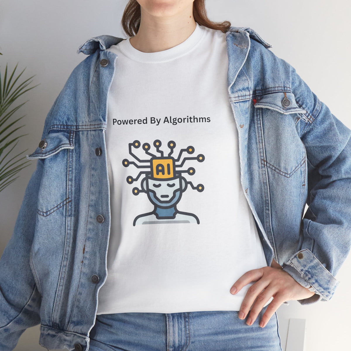 AI Powered Graphic Tee, Casual Wear, Gift for Tech Lovers, Unisex Cotton Shirt, Geeky T-Shirt, Birthday Present - Conscience Garment