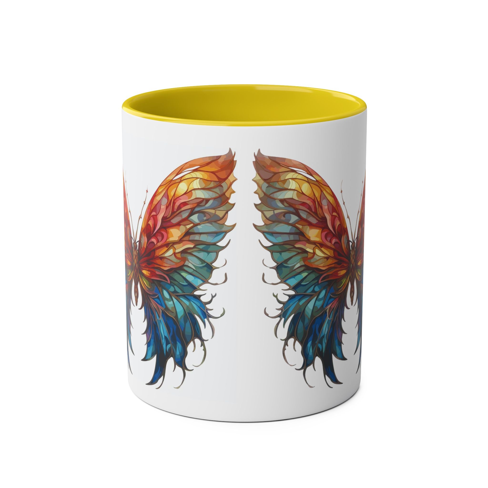 Butterfly Two-Tone Coffee Mug, Birthday Gift, 7 Colors