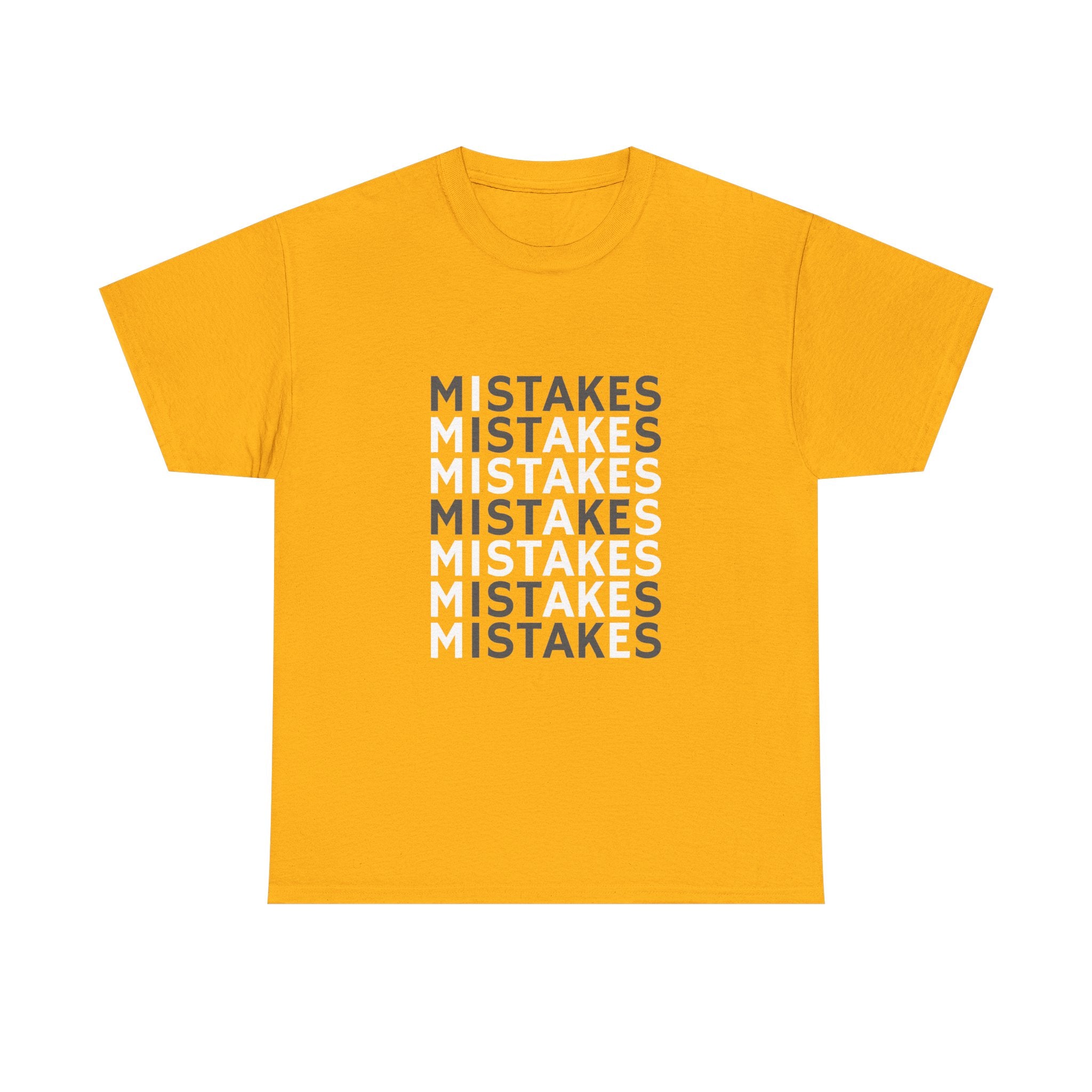 Mistakes Repeat Graphic Tee — Black Typographic T-Shirt