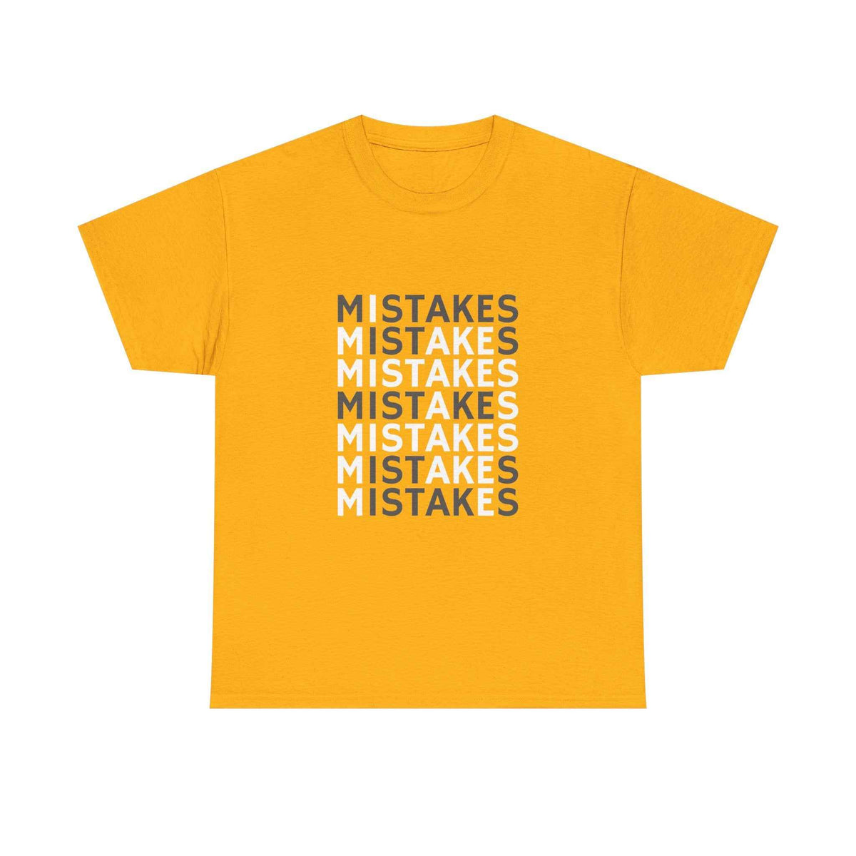 Mistakes Repeat Graphic Tee — Black Typographic T-Shirt
