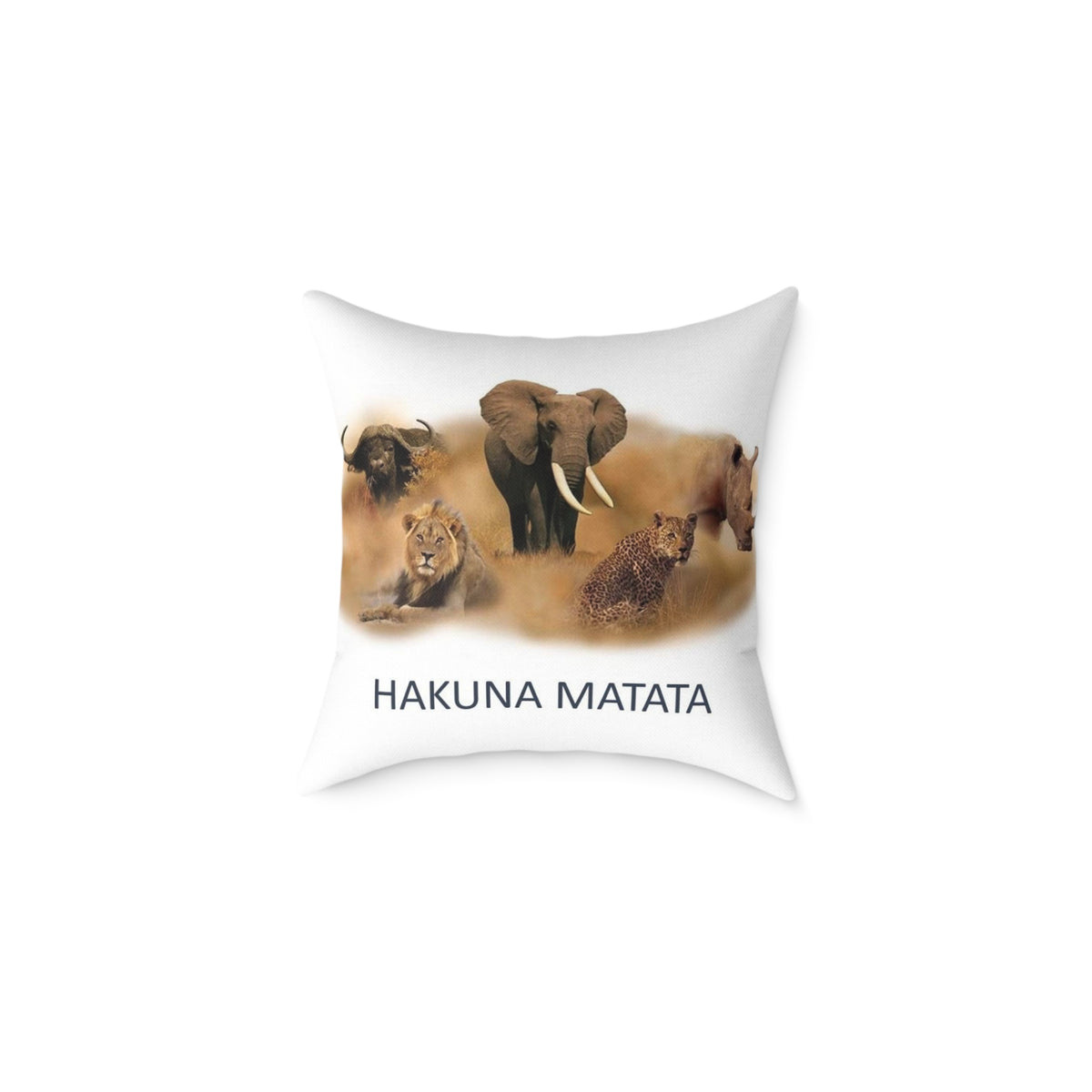 Hakuna Matata Safari Animal Square Pillow