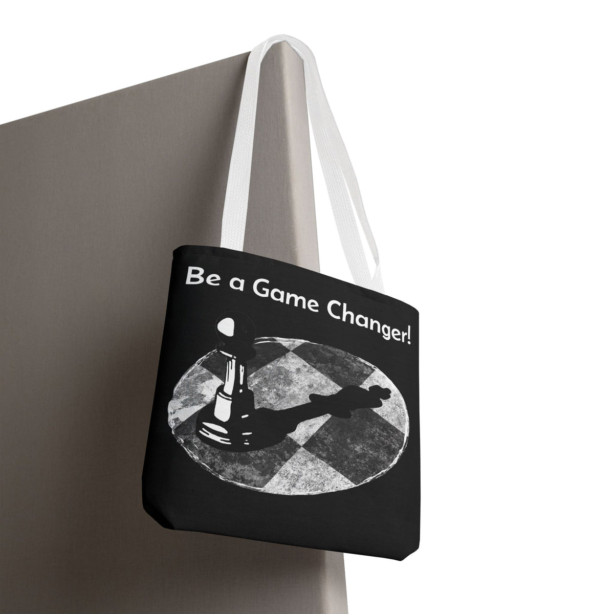 Be a Game Changer Inspirational Chess Tote Bag