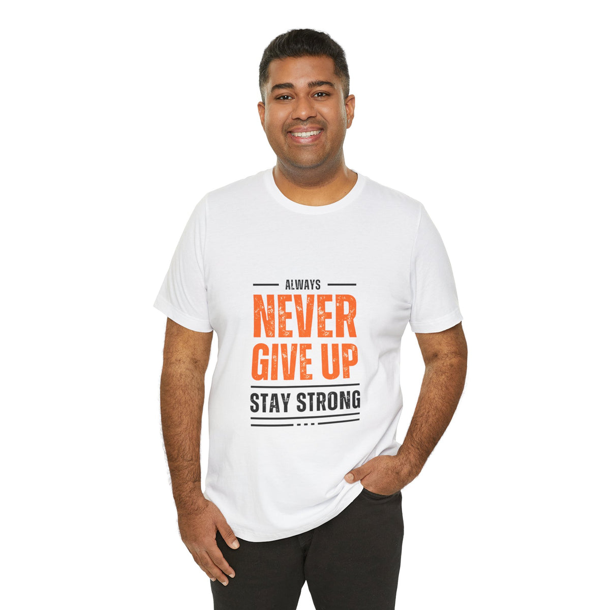 Motivational Never Give Up T-Shirt - Conscience Garment