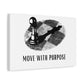 Move With Purpose Canvas Wall Art — Motivational Chess Pawn Print