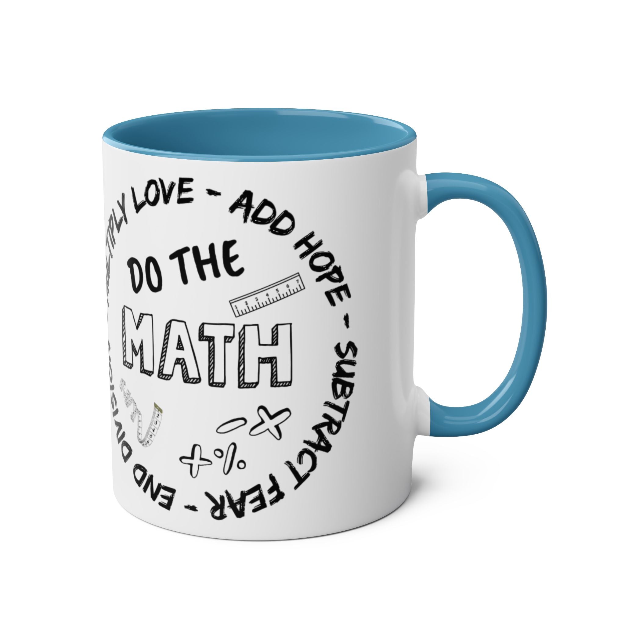 Do the Math Two-Tone Coffee Mug, Birthday Gift, 7 Colors