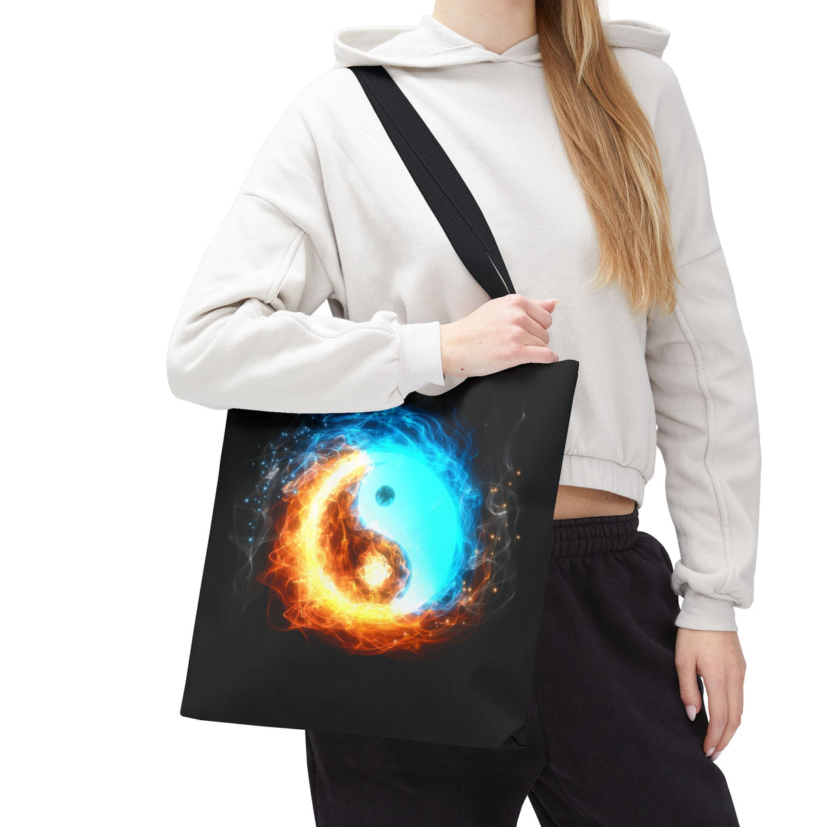 Fire and Ice Yin Yang Tote Bag