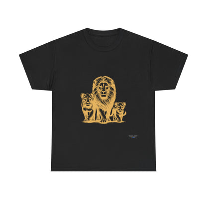 Pride of the Jungle Unisex Heavy Cotton Tee - Lion Family Design - Conscience Garment