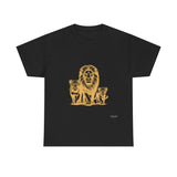 Pride of the Jungle Unisex Heavy Cotton Tee - Lion Family Design - Conscience Garment