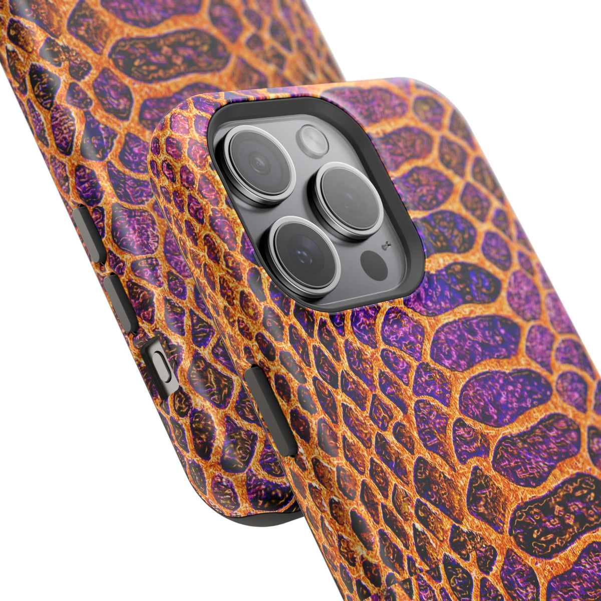 Purple-Gold Snake Skin Magnetic Impact Case