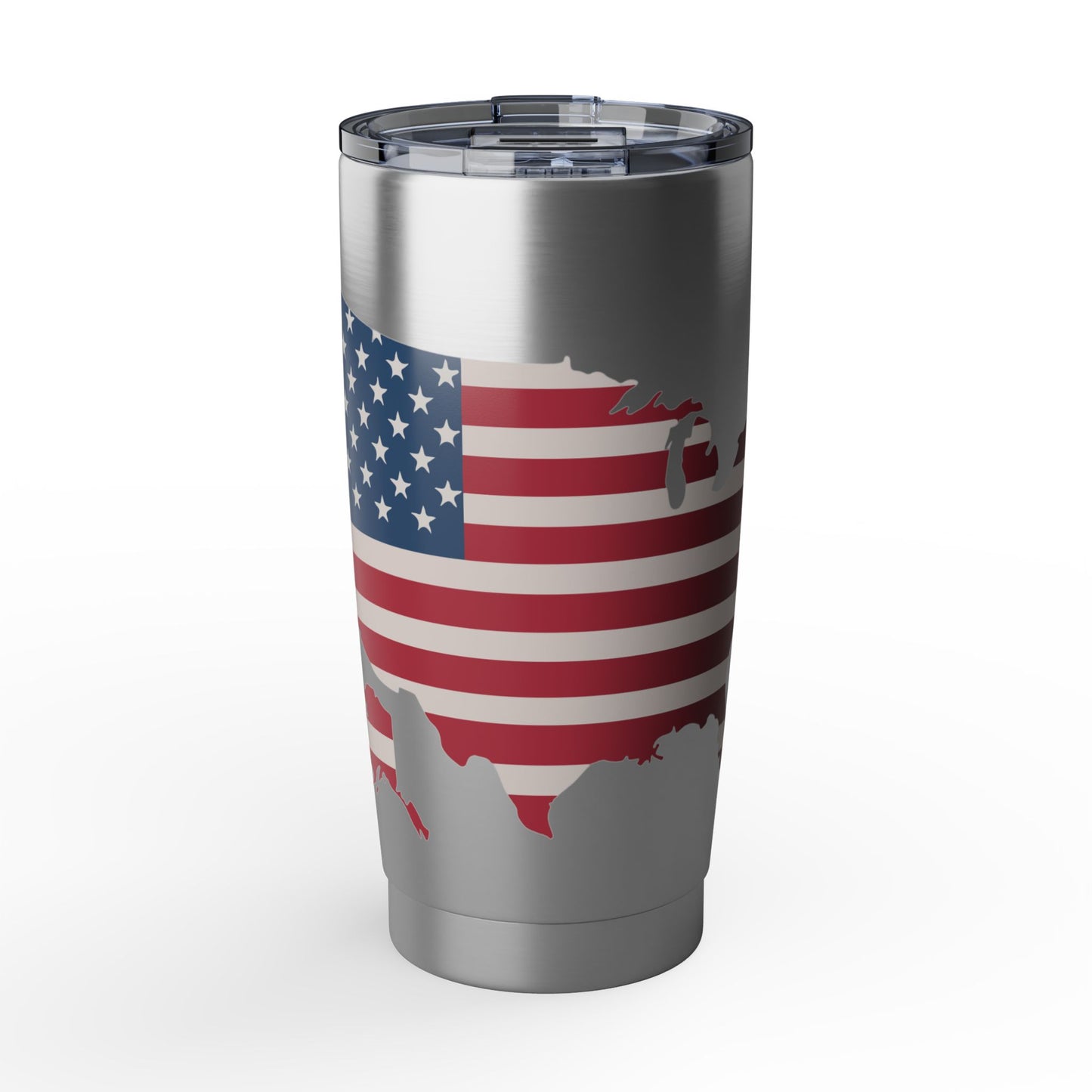 American Flag USA Map 20oz Tumbler — Patriotic Insulated Travel Cup
