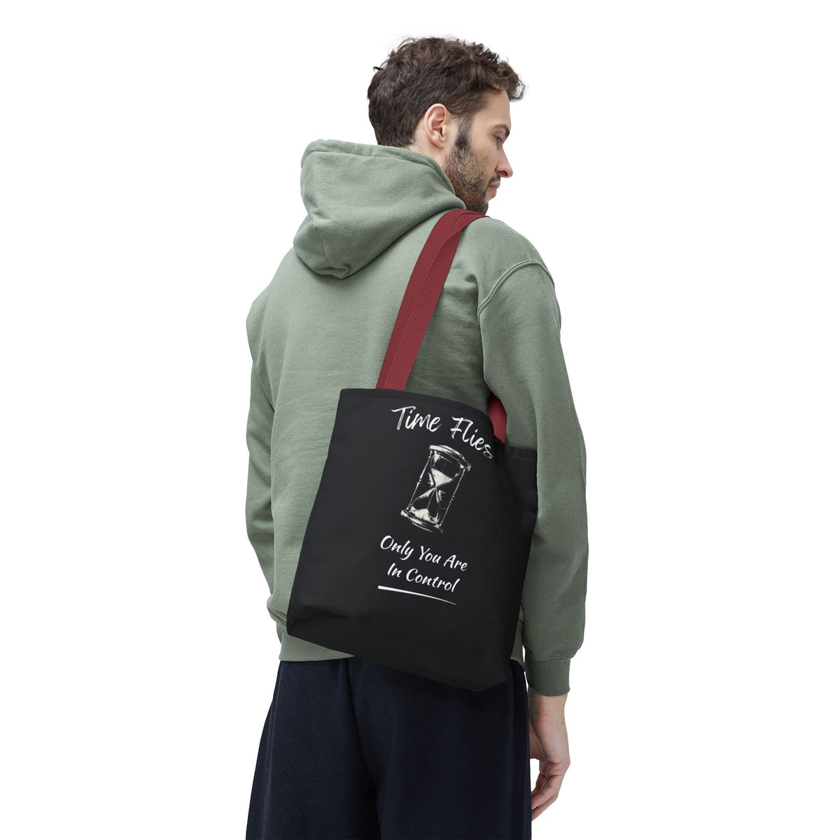 Time Flies Motivational Tote Bag