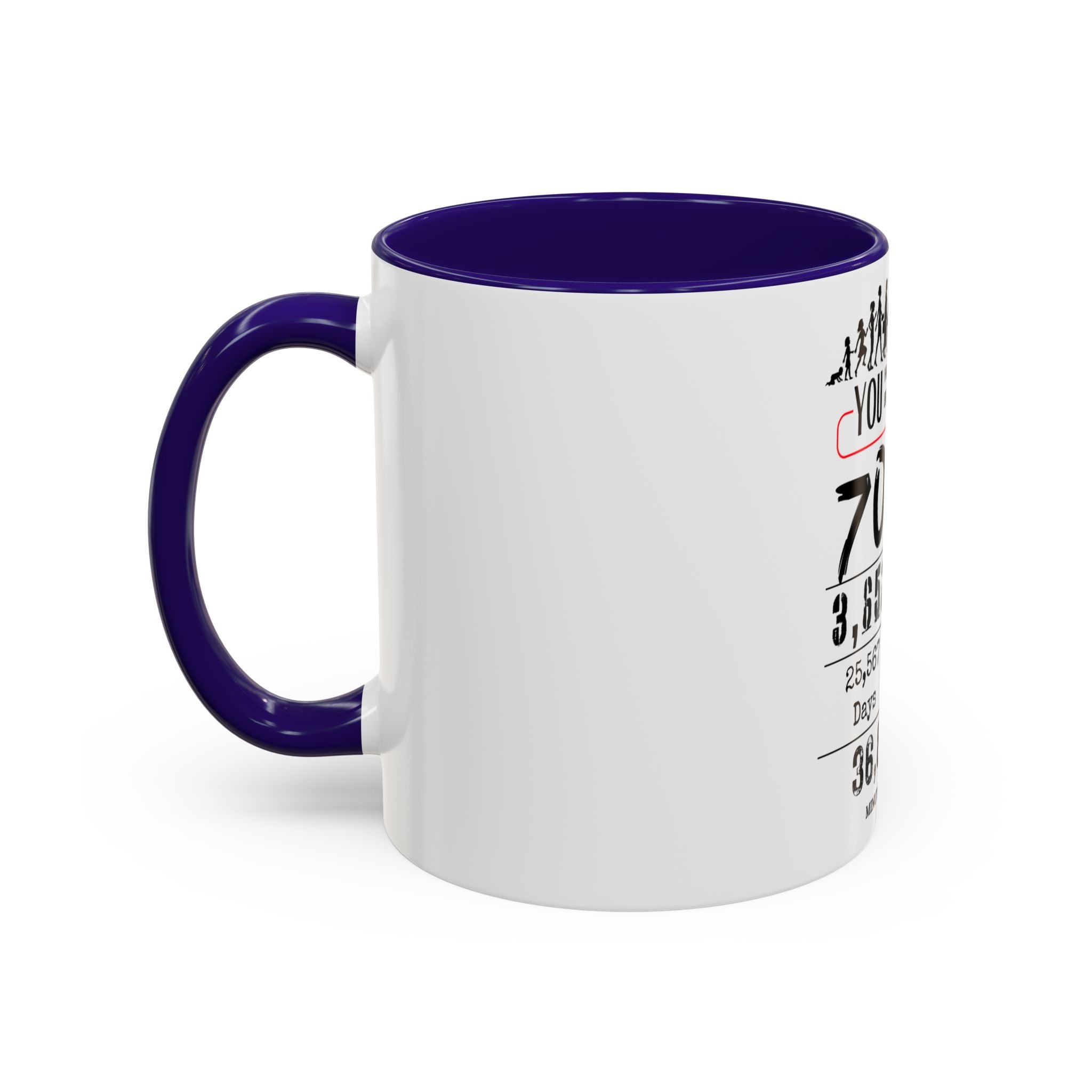 70th Birthday Two-Tone Coffee Mug, 11oz (US)