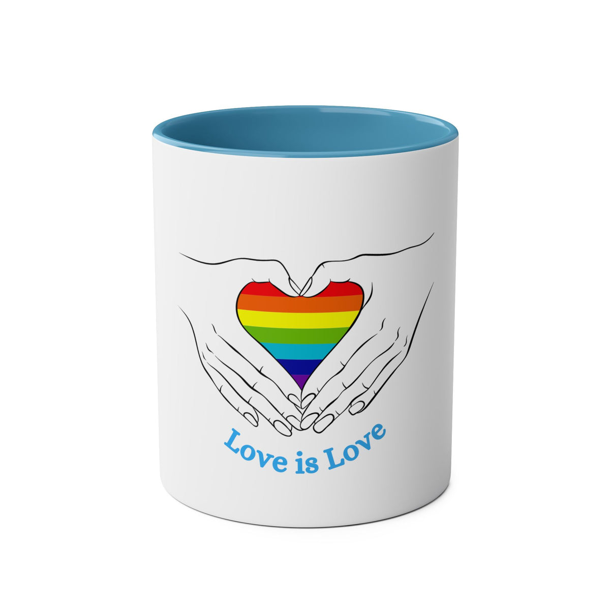 Love Is Love Two-Tone Mug - Conscience Garment