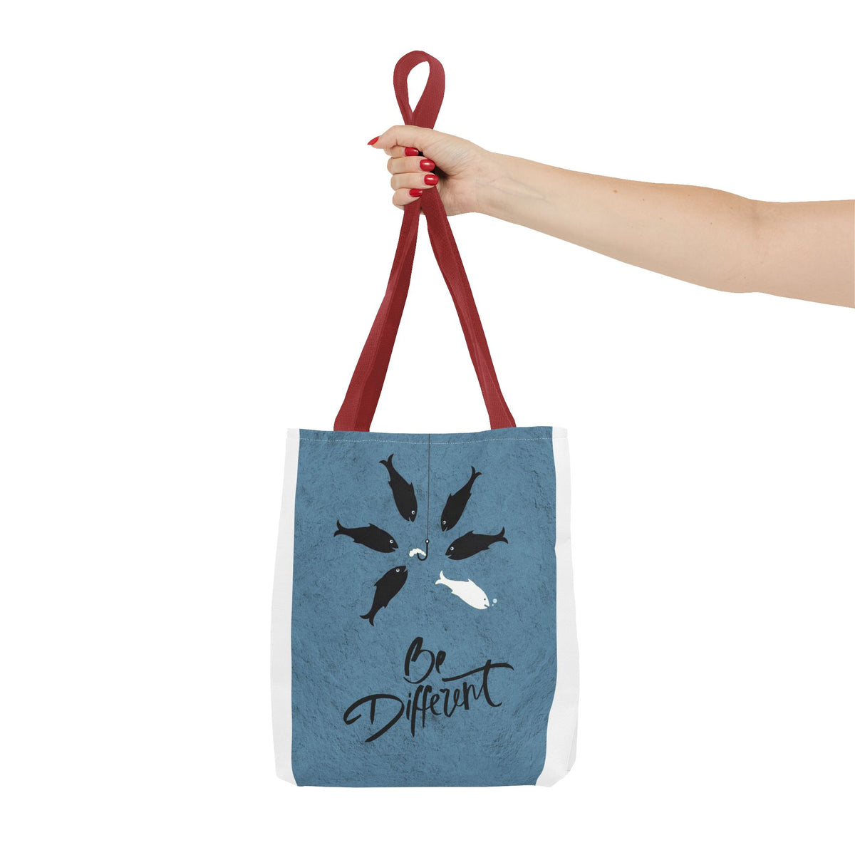 Be Different Whale Tote Bag — Inspirational Ocean Animal Canvas Tote