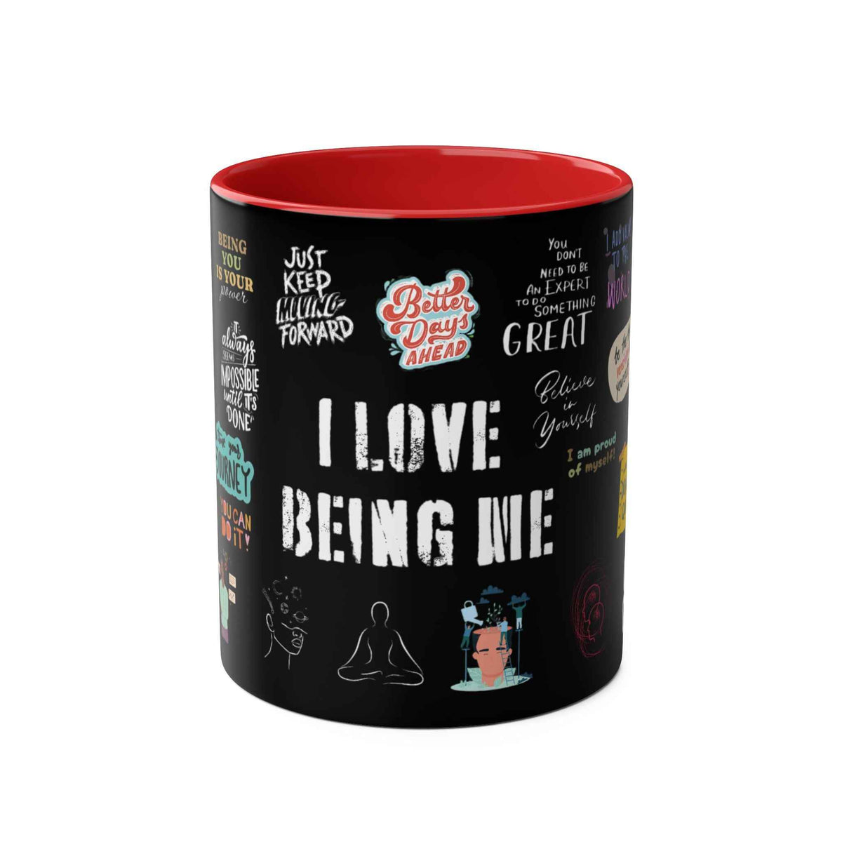 Love Yourself Two-Tone Coffee Mug, 11oz