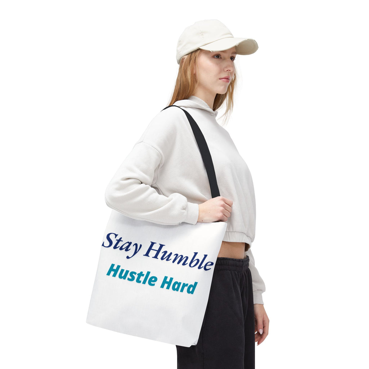 Stay Humble Hustle Hard Motivational Tote Bag