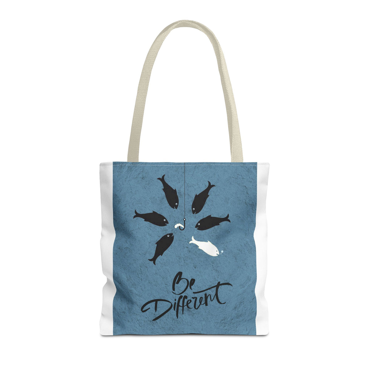 Be Different Whale Tote Bag — Inspirational Ocean Animal Canvas Tote