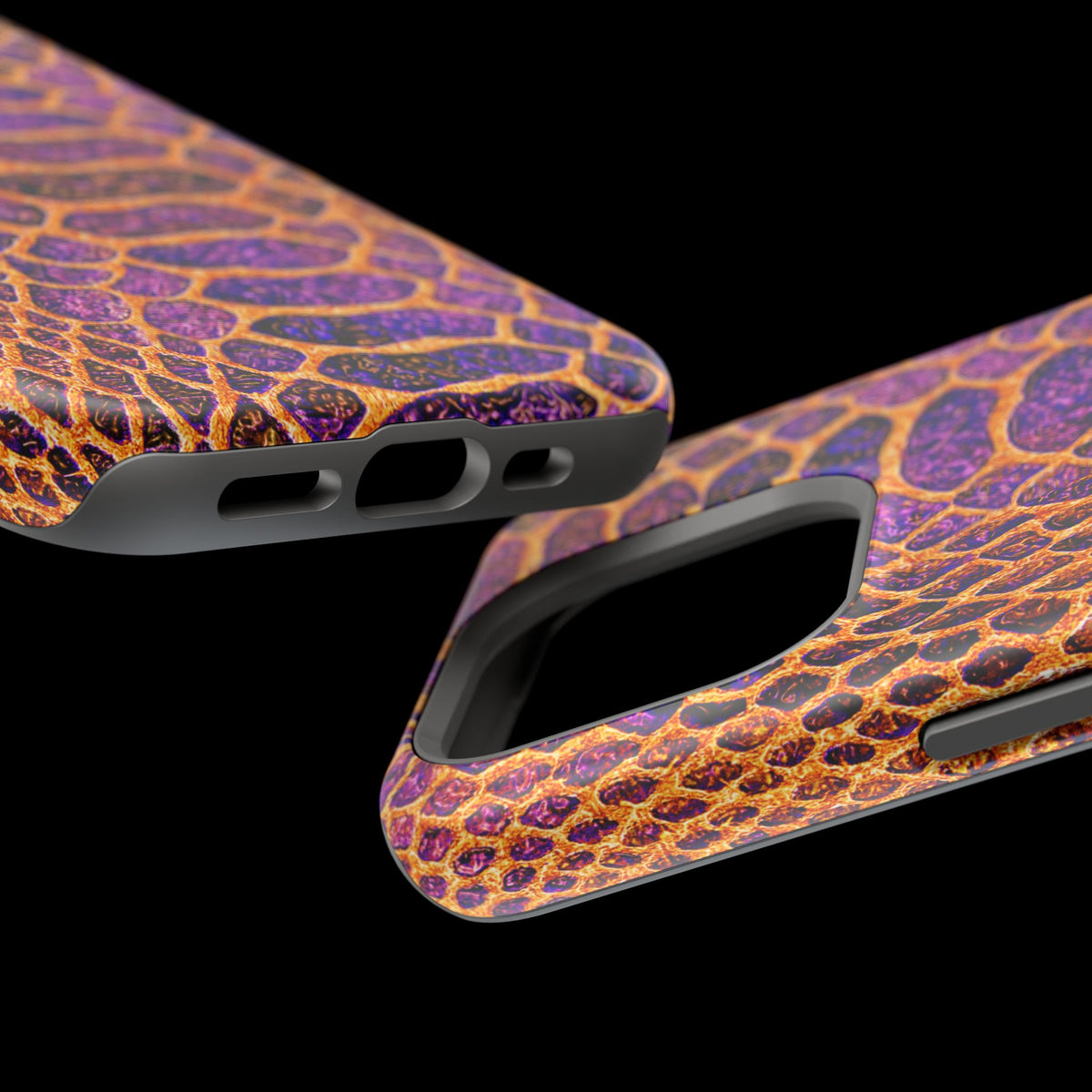 Purple-Gold Snake Skin Magnetic Impact Case