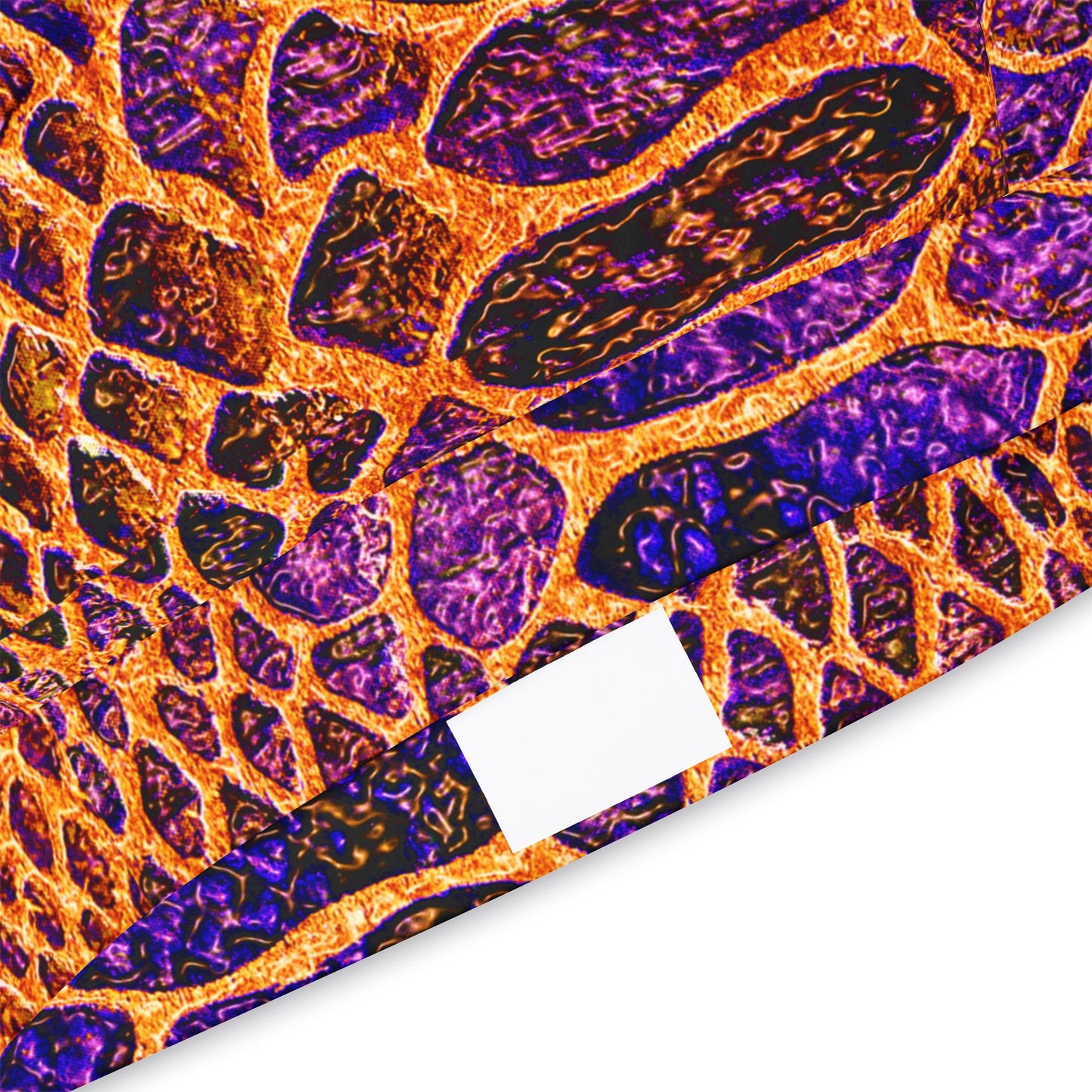 Vibrant Orange & Purple Snake-Skin Athletic Hoodie
