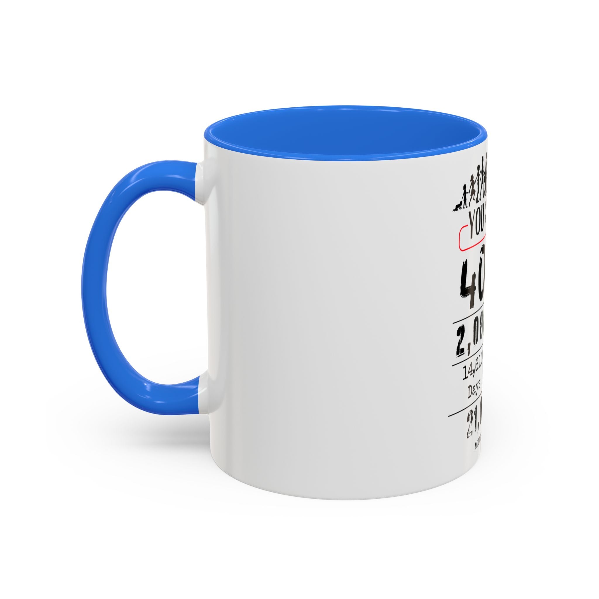 40th Birthday Two-Tone Coffee Mug, 11oz (US)