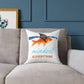 Mindset Is Everything Square Throw Pillow – Goldfish with Shark Fin Motivational Accent Pillow