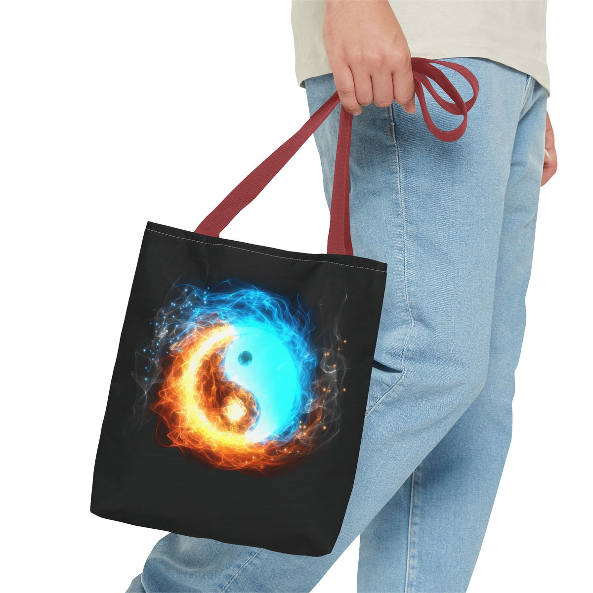 Fire and Ice Yin Yang Tote Bag