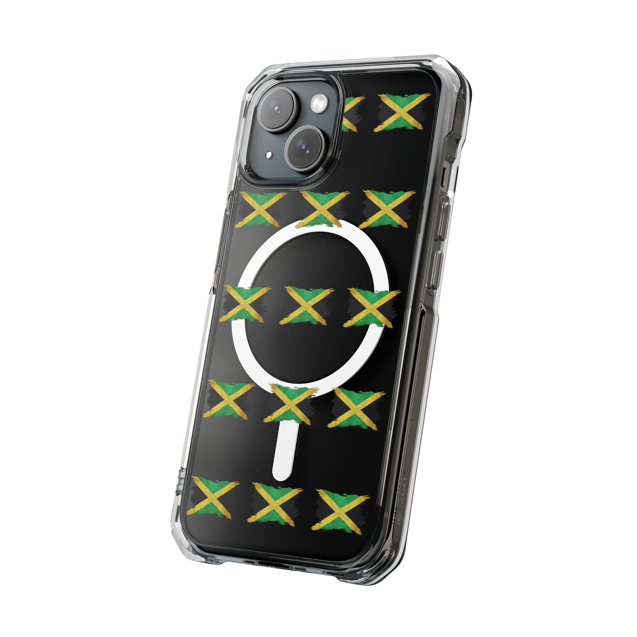 Jamaica Flag Clear Magnetic Phone Case — MagSafe Compatible