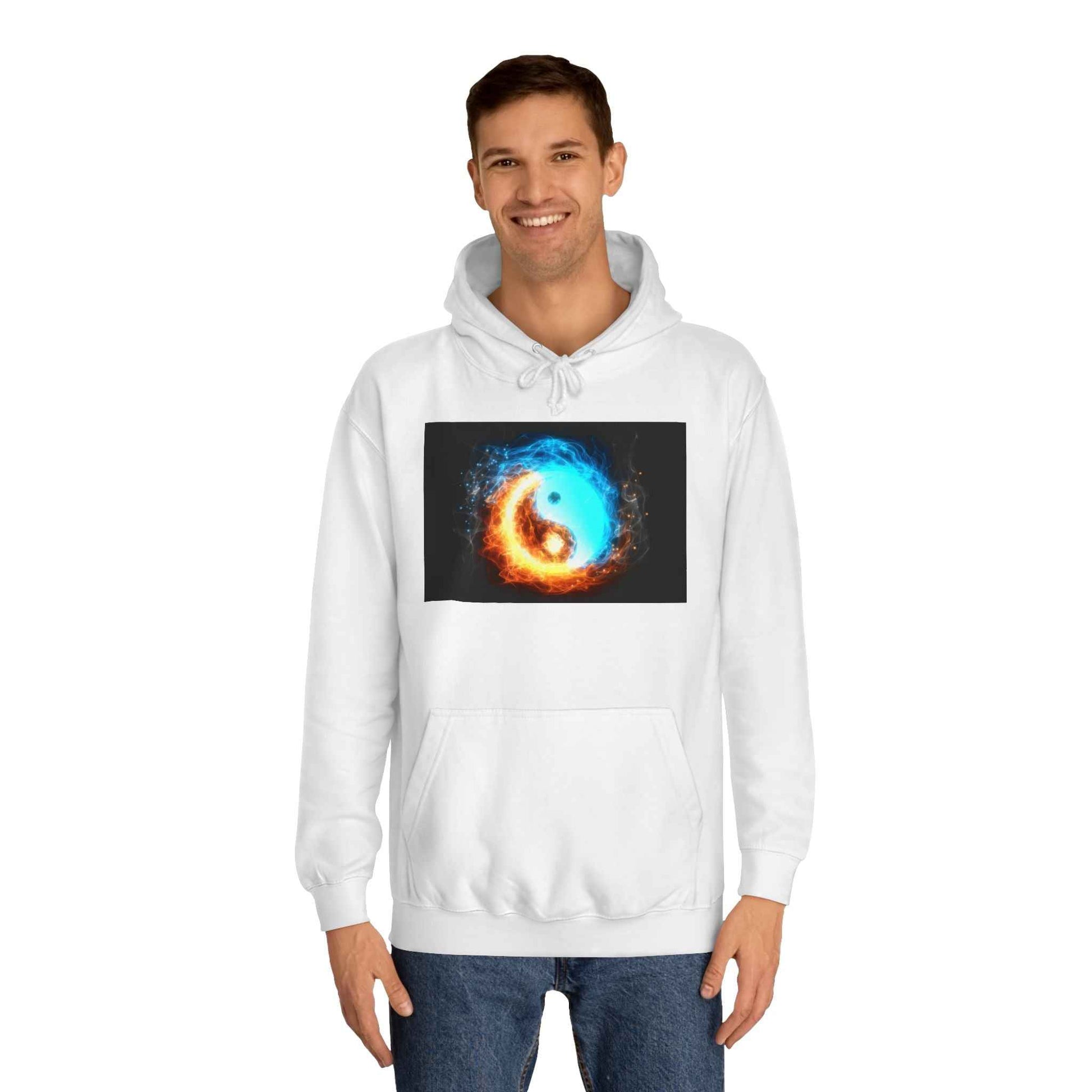Ying Yang, Elements, Zen, Hooded Sweatshirt, Unisex, Men, Women, Cotton, Gift, Mindfulness, Motivation, Inspiration