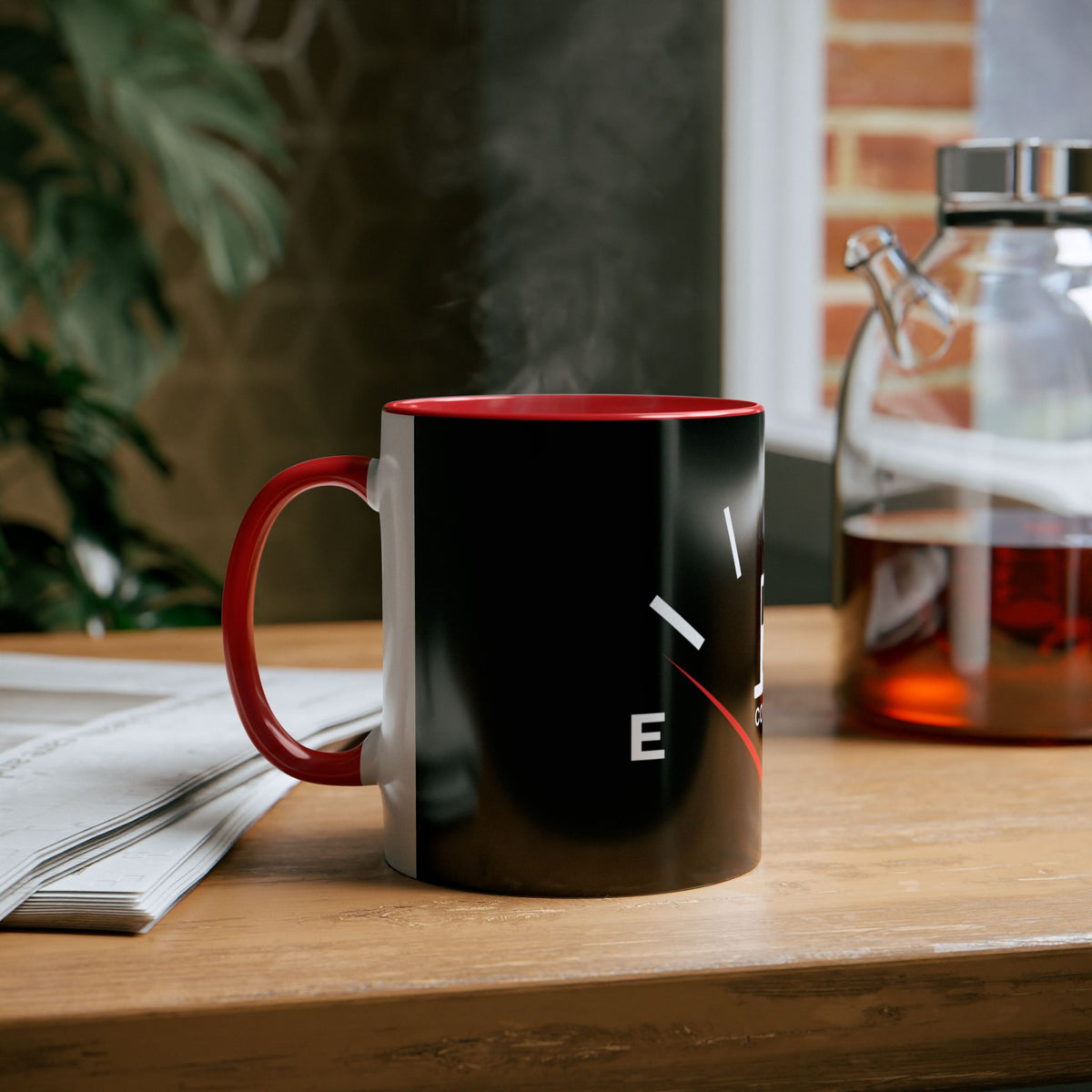 Funny Two-Tone Coffee Mug with Fuel Coffee Gauge Design - Conscience Garment