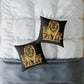 Lion Family Throw Pillow — Gold Safari Lion Cub Decorative Cushion