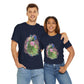Peacock Floral Unisex Tee, Unique Animal Shirt, Nature Lover Gift, Casual Wear, Artful Graphic Tee - Conscience Garment