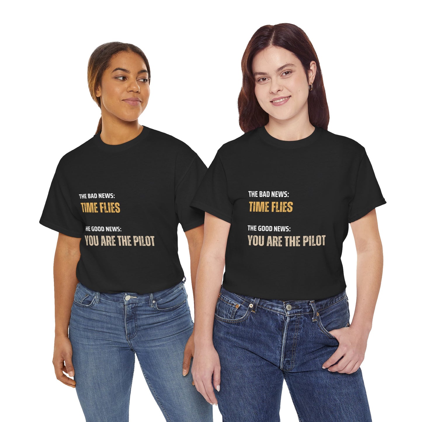 Time Flies T-Shirt, Motivational 'Only You Are In Control' - Conscience Garment