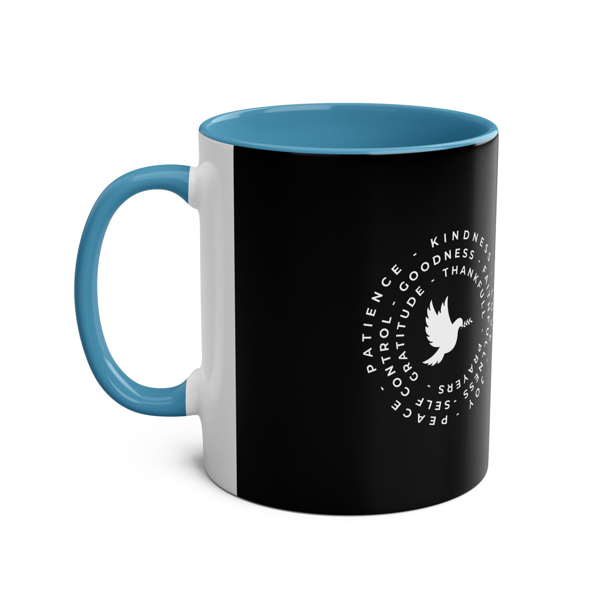 Mug with Dove and Harmony & meanigful words - Conscience Garment
