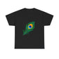 Peacock Feather Tee — Vibrant Nature Graphic T-Shirt - Conscience Garment