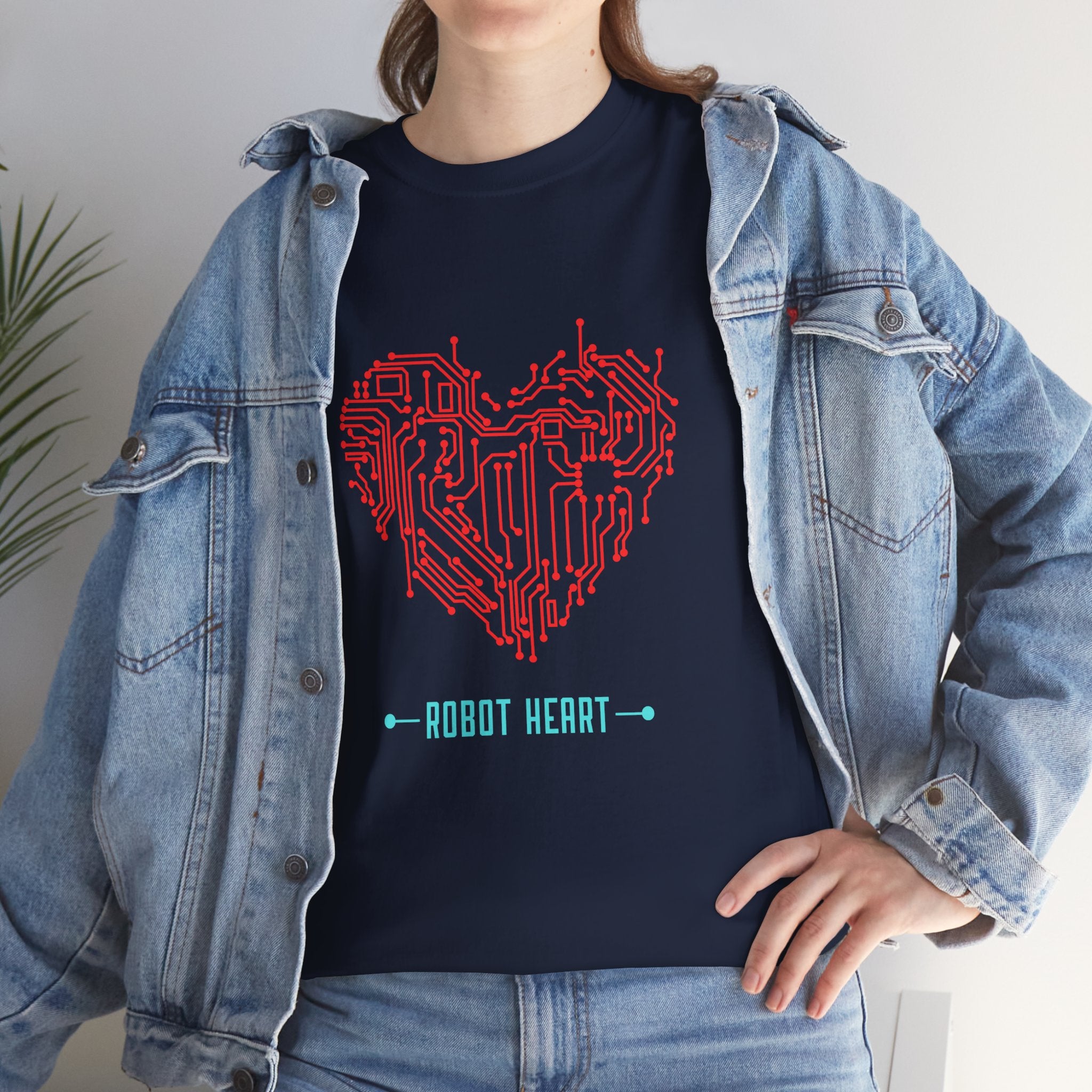Tech Heart T-Shirt — 'Robot Heart' Circuit Board Graphic - Conscience Garment