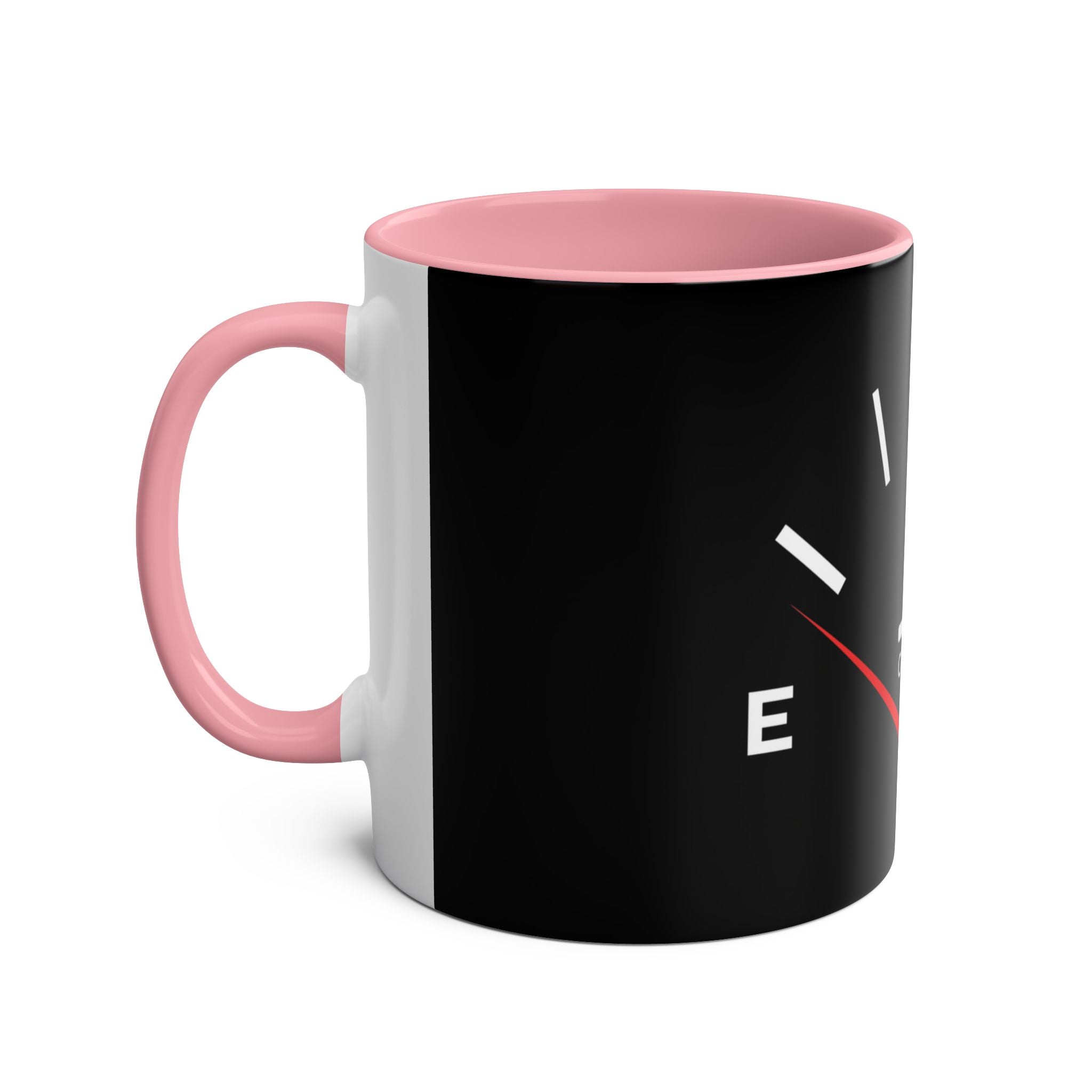 Funny Two-Tone Coffee Mug with Fuel Coffee Gauge Design