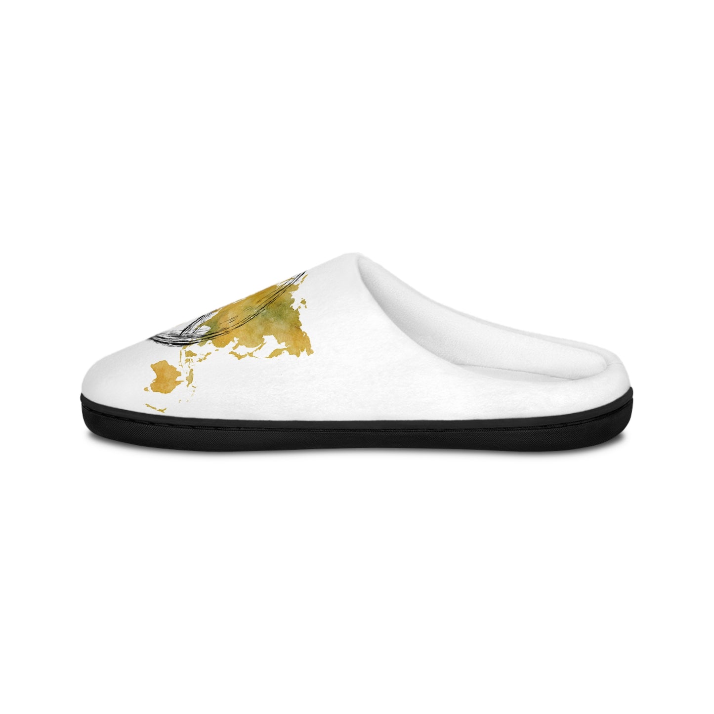 World Peace Watercolor Women's Indoor Slippers — Cozy Slip-On House Shoes