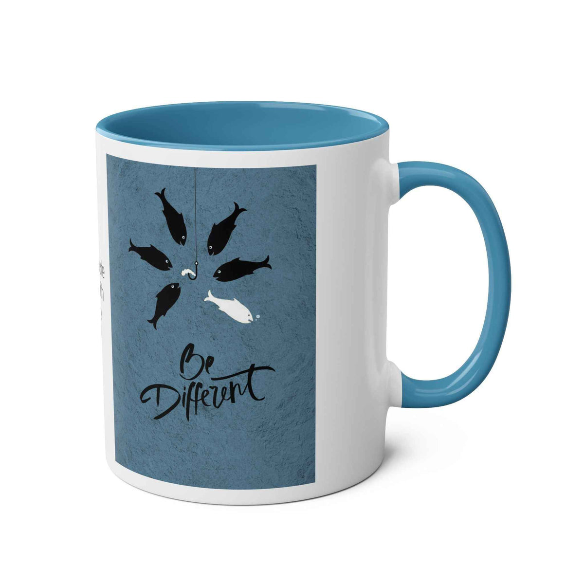 Motivational Two-Tone Mug - Be Different Design, 11oz
