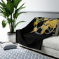 World Map Peace Sign Sherpa Blanket — Cozy Travel-Inspired Throw