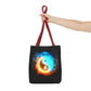 Fire and Ice Yin Yang Tote Bag