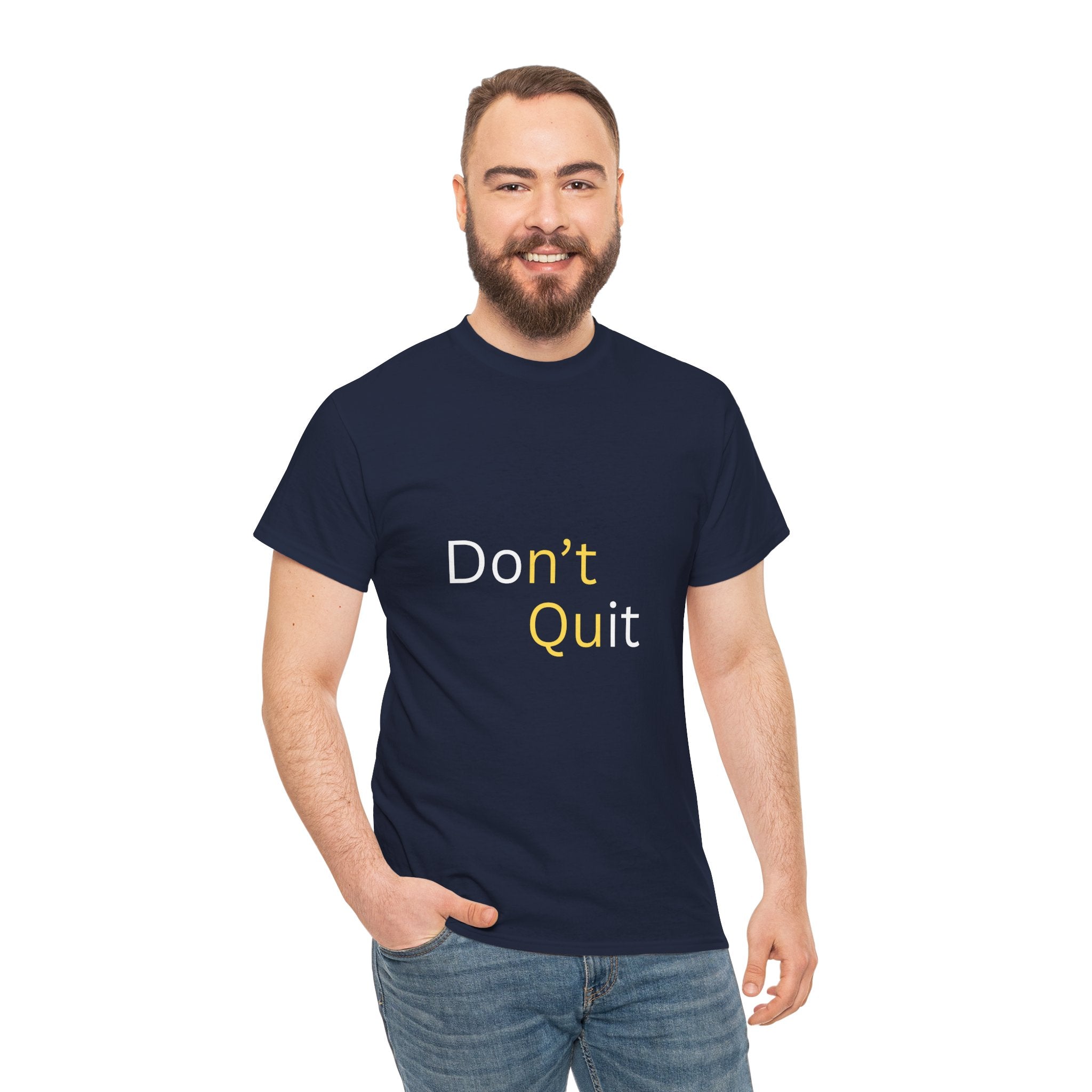 Motivational Unisex Tee, Don't Quit Inspirational Shirt, Fitness Gift, Encouragement Tee, Casual Wear, Unisex Cotton Top
