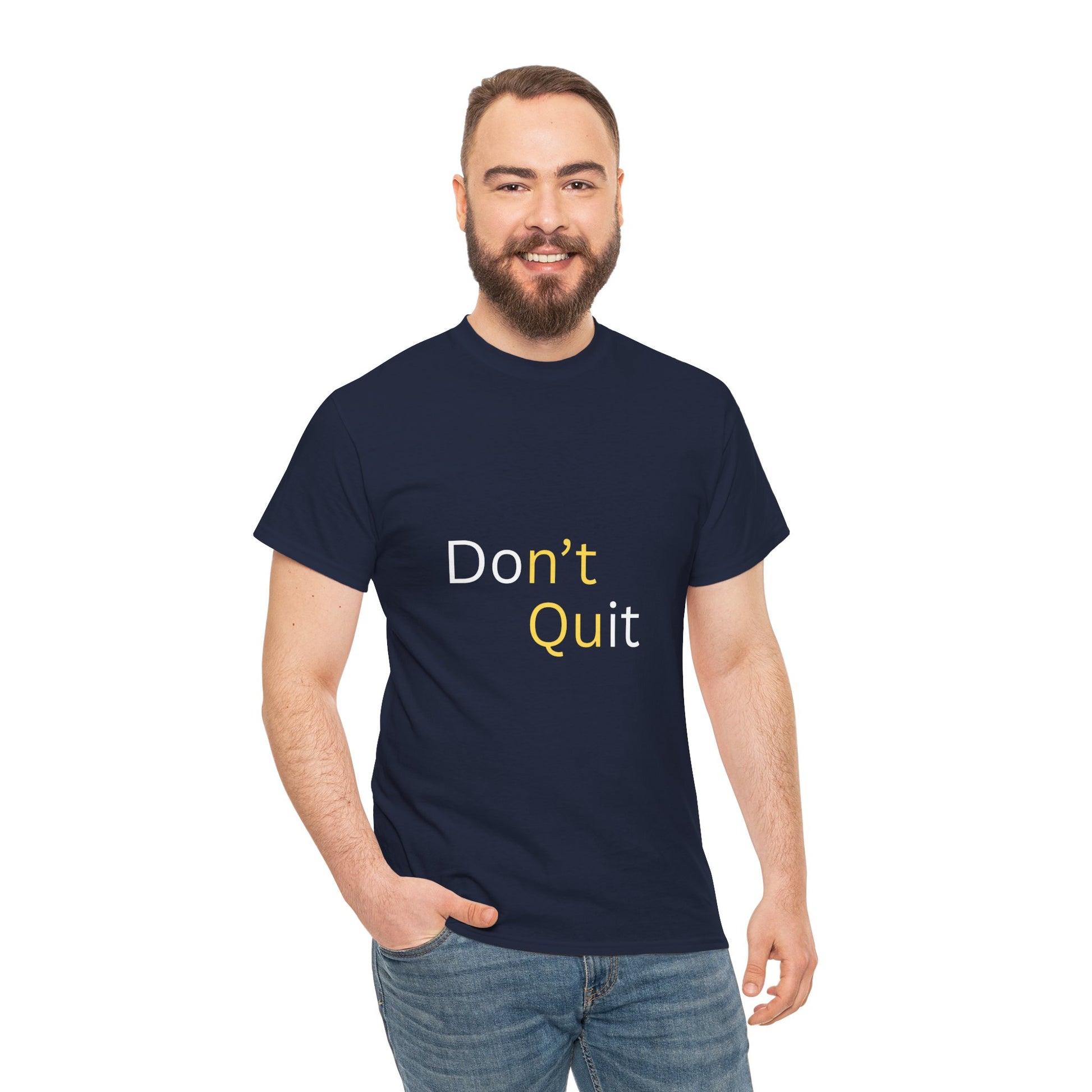 Motivational Unisex Tee, Don't Quit Inspirational Shirt, Fitness Gift, Encouragement Tee, Casual Wear, Unisex Cotton Top - Conscience Garment